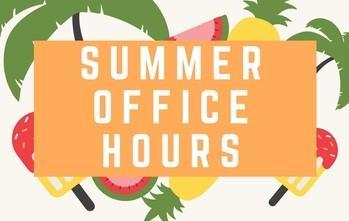  Summer Office Hours